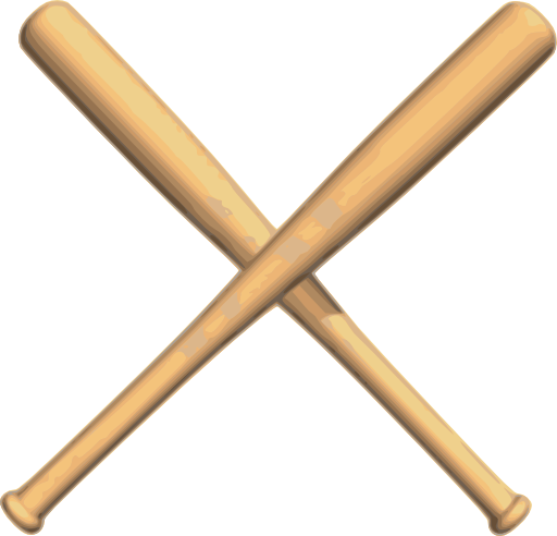 Crossed Bats Baseball