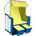 download Beach Chair clipart image with 180 hue color