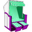 download Beach Chair clipart image with 270 hue color