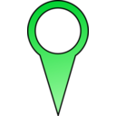 download Green Map Pin clipart image with 0 hue color