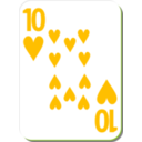 download White Deck 10 Of Hearts clipart image with 45 hue color