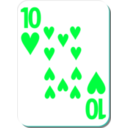 download White Deck 10 Of Hearts clipart image with 135 hue color