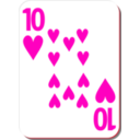 download White Deck 10 Of Hearts clipart image with 315 hue color