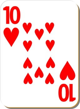 White Deck 10 Of Hearts