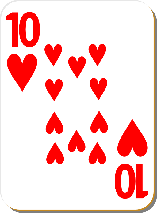 White Deck 10 Of Hearts