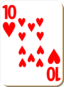 White Deck 10 Of Hearts