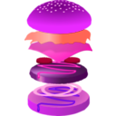 download Hamburger clipart image with 270 hue color