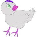 download Chicken 001 Figure Color clipart image with 270 hue color