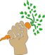 Hand Holding Carrot