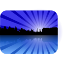 download Houses On The Horizon Starburst Remix clipart image with 180 hue color