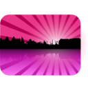 download Houses On The Horizon Starburst Remix clipart image with 270 hue color