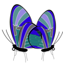 download Butterflies clipart image with 180 hue color