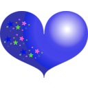 download Heart clipart image with 270 hue color