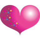 download Heart clipart image with 0 hue color