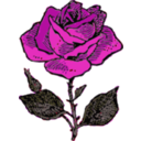 download Rose clipart image with 315 hue color