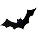 download Bat clipart image with 180 hue color