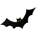 download Bat clipart image with 0 hue color