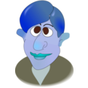 download Cartoon Man Portre clipart image with 180 hue color