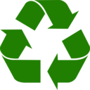 download Green Recycling clipart image with 315 hue color