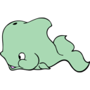 download Cute Whale clipart image with 270 hue color