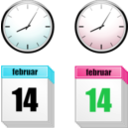 download Clock Calendar clipart image with 135 hue color