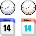 download Clock Calendar clipart image with 180 hue color