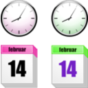 download Clock Calendar clipart image with 270 hue color