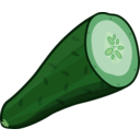 download Cut Cucumber clipart image with 45 hue color