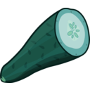 download Cut Cucumber clipart image with 90 hue color