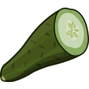 download Cut Cucumber clipart image with 0 hue color