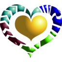 download Red Heart clipart image with 45 hue color
