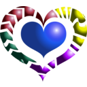 download Red Heart clipart image with 225 hue color