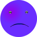 download Smiley Sad clipart image with 225 hue color