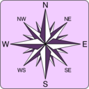 download Wind Rose Icon clipart image with 45 hue color