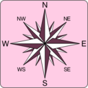 download Wind Rose Icon clipart image with 90 hue color