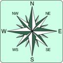 download Wind Rose Icon clipart image with 270 hue color