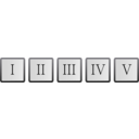 download Roman Numerals clipart image with 180 hue color