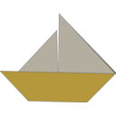 download Origami Sailboat clipart image with 225 hue color