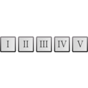 download Roman Numerals clipart image with 225 hue color