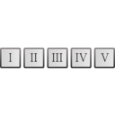 download Roman Numerals clipart image with 270 hue color