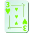 download Ornamental Deck 3 Of Hearts clipart image with 90 hue color
