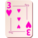 download Ornamental Deck 3 Of Hearts clipart image with 315 hue color