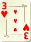 Ornamental Deck 3 Of Hearts