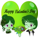 download Valentine Day Smiley Emoticon clipart image with 90 hue color