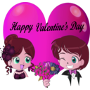 download Valentine Day Smiley Emoticon clipart image with 315 hue color