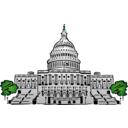 download Us Capitol Building clipart image with 0 hue color