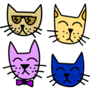 download Graffiti Cats By Rones clipart image with 45 hue color
