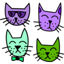 download Graffiti Cats By Rones clipart image with 270 hue color