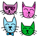 download Graffiti Cats By Rones clipart image with 315 hue color