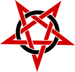 Pentagramme Rouge Et Noir